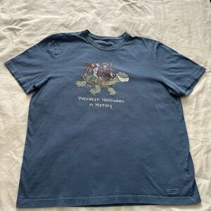 Life Is Good Blue Halloween Graphic Tee Size XL